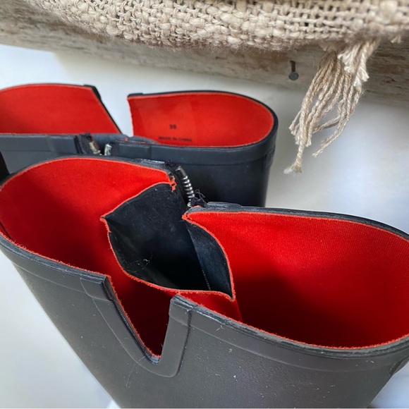 Rag & Bone Tall Riding rubber winter Boots Motto Rain boots-Hunter country vibe - Picture 3 of 13